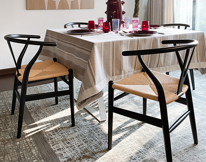 designer dining room rugs