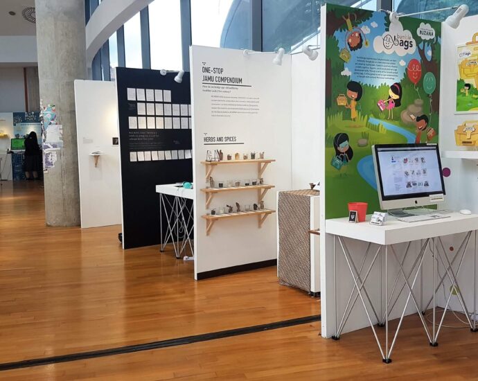 exhibition setup